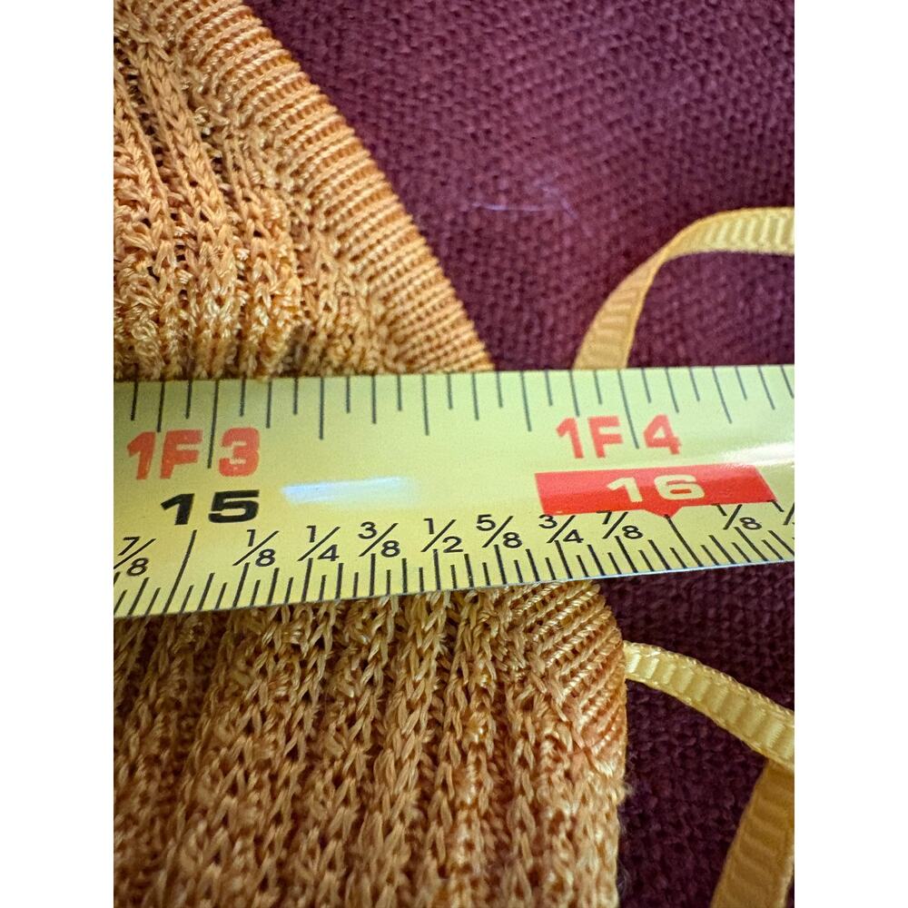 ZARA Mustard Yellow Ribbed Knit Midi Dress | Boho Minimalist Summer S - Picture 6 of 9